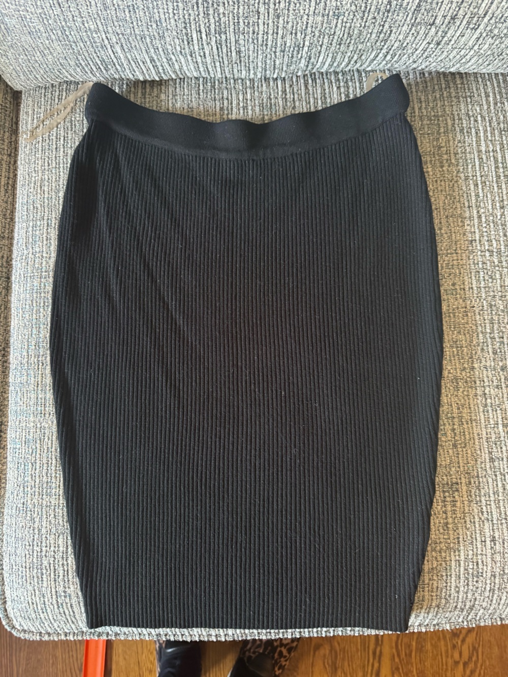 Naked wardrobe ribbed knit skirt